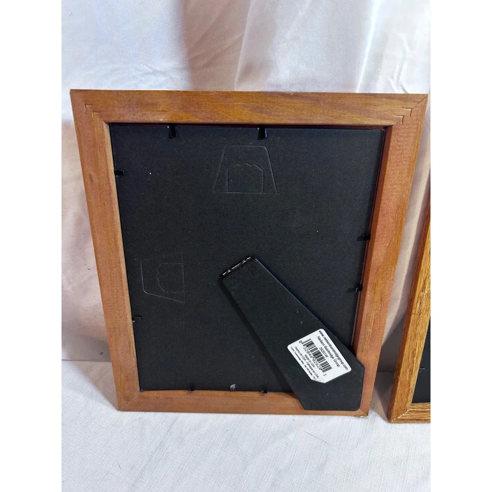 Mainstays Picture Frame Set 8x10 Brown Solid Wood Oak Finish Home Decor